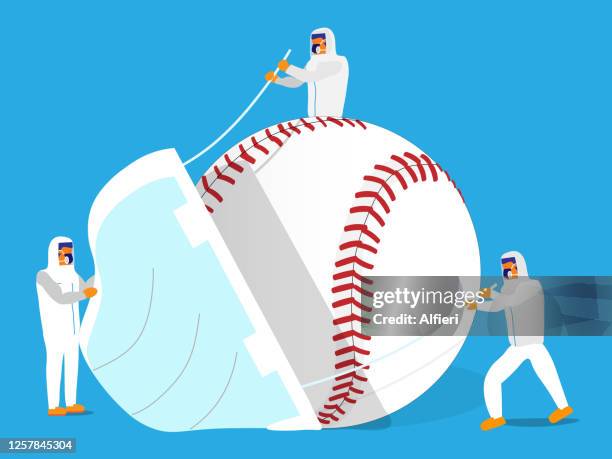 protecting baseball - little league stock illustrations