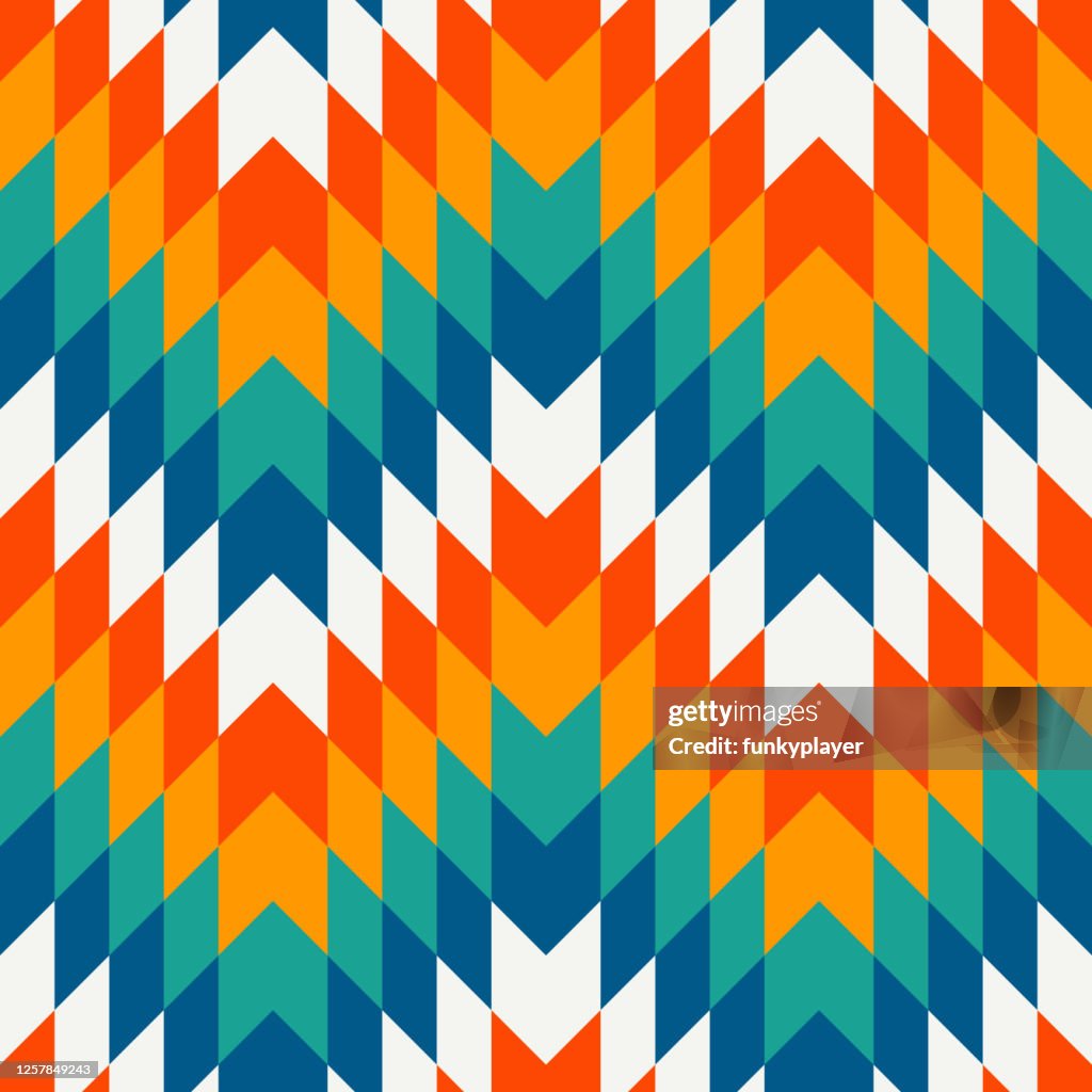 Native Line Patterns Ethnic Style Seamless Pattern With Chevron Lines Native Americans ...