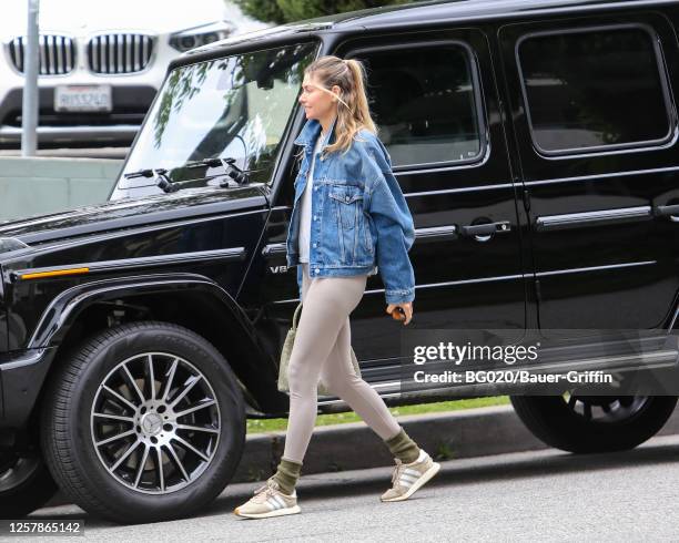 Jessica Hart is seen on May 24, 2023 in Los Angeles, California.