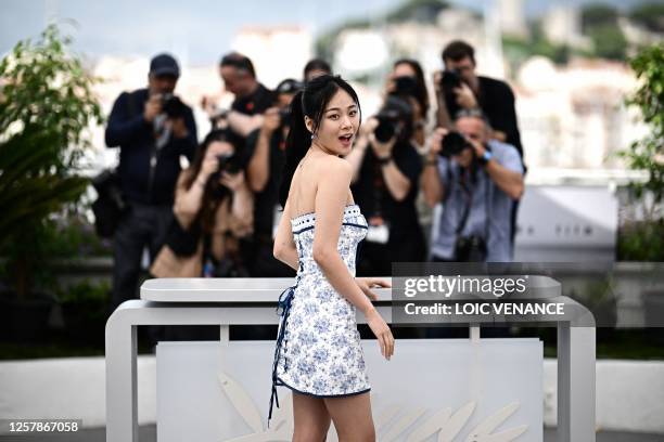 South Korean singer and actress Kim Hyung-Seo aka Bibi poses during a photocall for the film "Hwa-Ran" at the 76th edition of the Cannes Film...