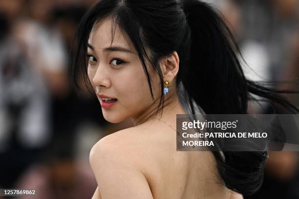 South Korean singer and actress Kim Hyung-Seo aka Bibi poses during a photocall for the film "Hwa-Ran" at the 76th edition of the Cannes Film...