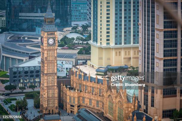 The Londoner Macao casino resort casino resort, operated by Sands China Ltd., a unit of Las Vegas Sands Corp., along the Cotai strip in Macau, China,...