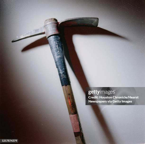 Pickax used by Texas death row inmate Karla Faye Tucker, who is scheduled to die by lethal injection on Tuesday Feb. 3 for the 1983 pickax murders of...