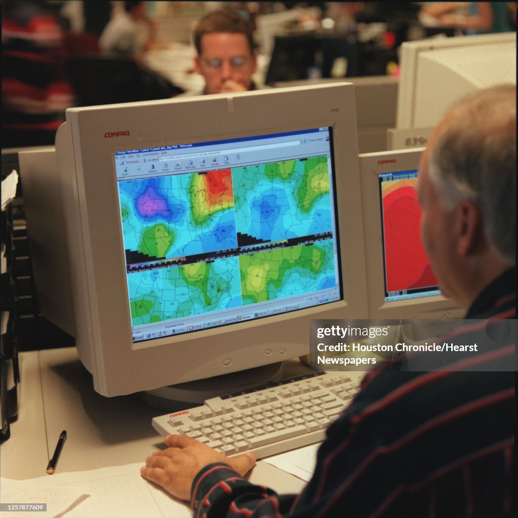 Senior meteorologist Michael Pass keeps up with US weather patterns... News Photo - Getty Images