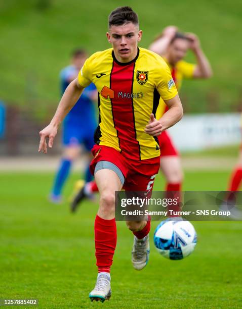 Albion Rovers' Adam Fernie during the Scottish League two play-off final second leg between Albion Rovers and Spartans at Cliftonhill Stadium, on May...