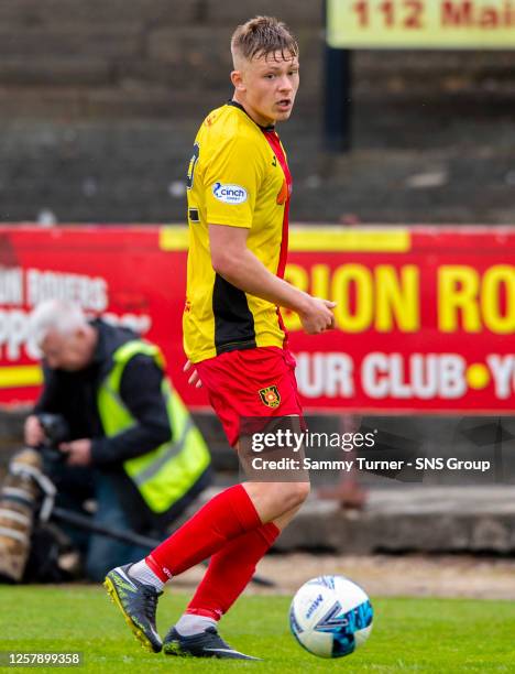 Albion Rovers' Luke Graham during the Scottish League two play-off final second leg between Albion Rovers and Spartans at Cliftonhill Stadium, on May...