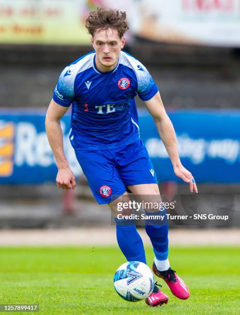 Spartans' Cameron Russell during the Scottish League two play-off final second leg between Albion Rovers and Spartans at Cliftonhill Stadium, on May...