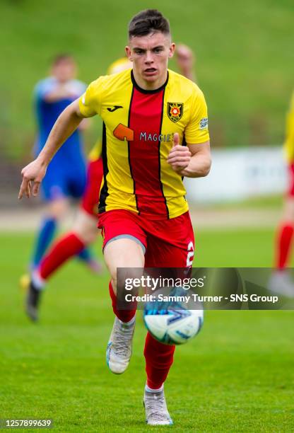 Albion Rovers' Adam Fernie during the Scottish League two play-off final second leg between Albion Rovers and Spartans at Cliftonhill Stadium, on May...