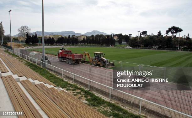 Picture taken 02 April 2007 in Marseille, southern France, shows the Jean Bouin stadium where the All Blacks team of New-Zealand will train before...