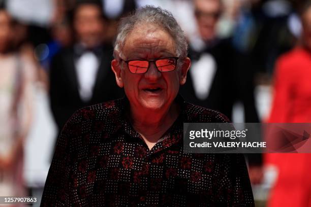 British producer Jeremy Thomas arrives for the screening of the film "Perfect Days" during the 76th edition of the Cannes Film Festival in Cannes,...