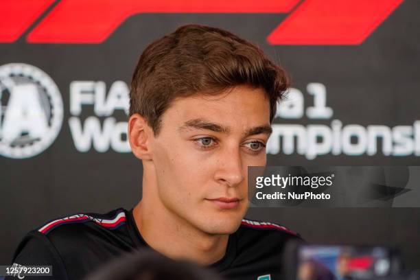George Russell of uk driving the Mercedes-AMG Petronas F1 Team F1 W14 E Performance Mercedes during the Formula 1 Grand Prix De Monaco 2023 on May...