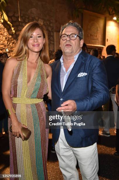 Gabriella Giammanco and Gianfranco Micciche' President of Sicilian Parliament attend the red carpet of the closing night of the Taormina Film...