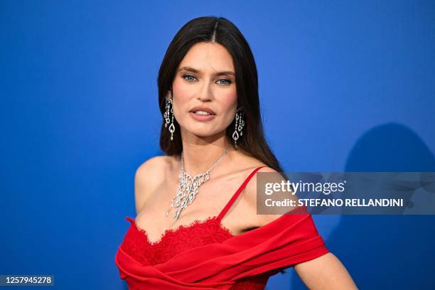 Italian model Bianca Balti arrives to attend the annual amfAR Cinema Against AIDS Cannes Gala at the Hotel du Cap-Eden-Roc in Cap d'Antibes, southern...