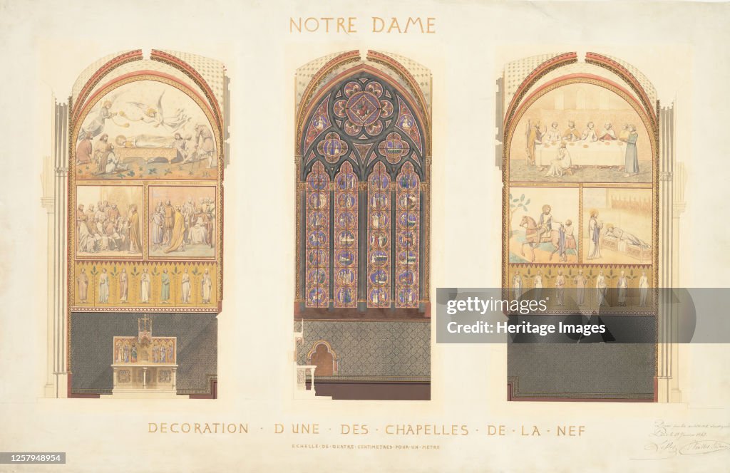 Plan For The Renovation Of A Chapel In The Nave Of The Cathedral Of Notre Dame