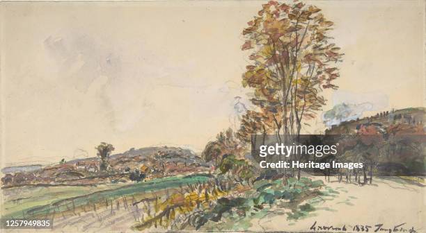 Road near La C�te-Saint-Andr�, 1885. Artist Johan Barthold Jongkind.