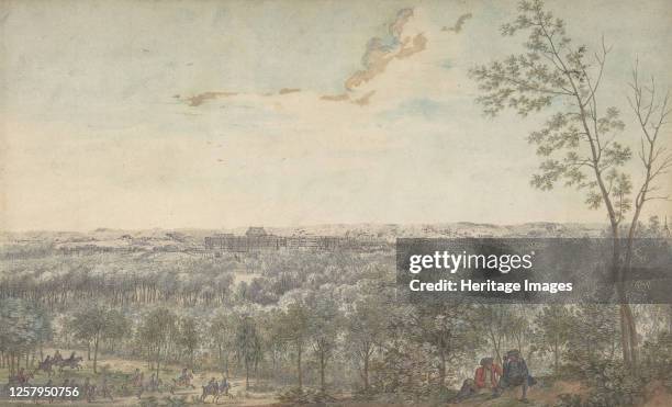 Versailles Seen from the Southwest, 1779. Artist Louis Nicolas de Lespinasse.