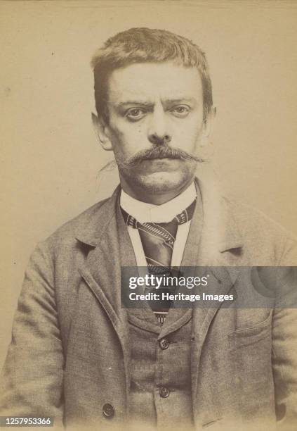 Lustenberger. Louis, Joseph. 38 ans, le 16/3/56 � Paris XXe. Ciseleur. Anarchiste. 17/7/94, 1894. Artist Alphonse Bertillon.