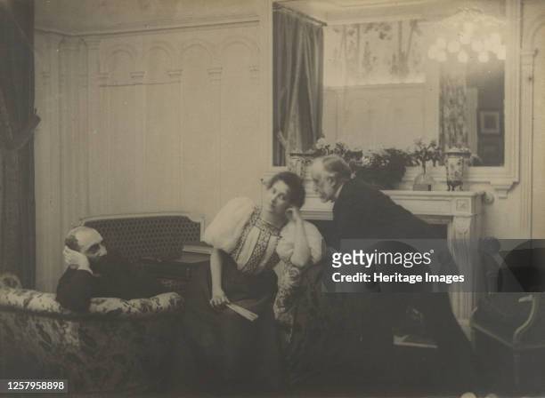 Paul Poujaud, Mme. Arthur Fontaine, and Degas, 1895. Artist Edgar Degas.