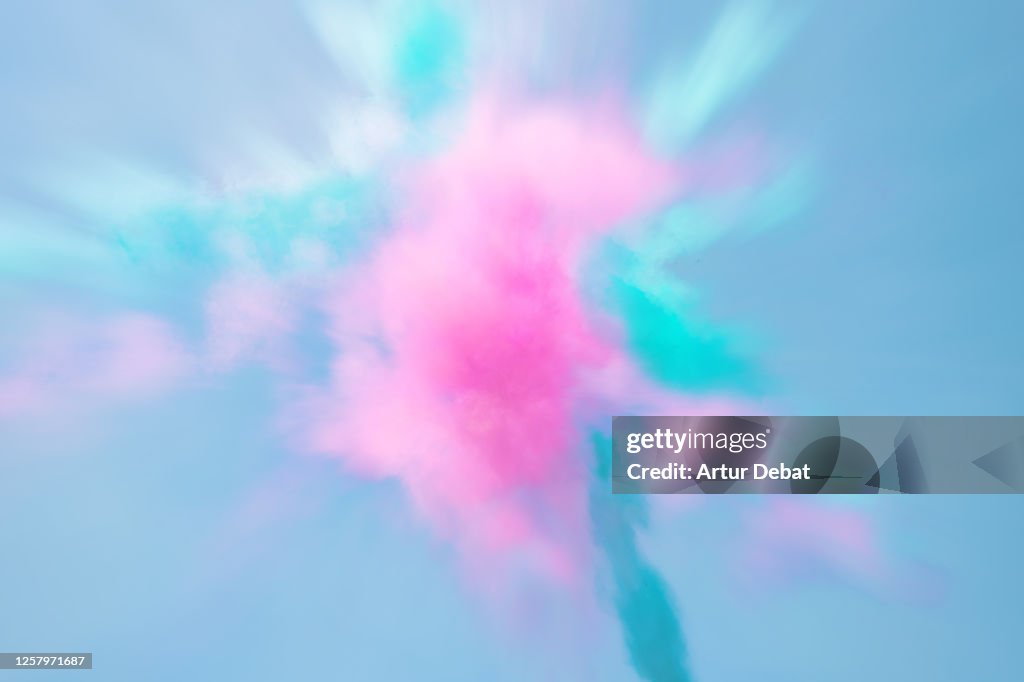 Creative Picture Of Beautiful Color Explosion In The Sky High-Res Stock ...