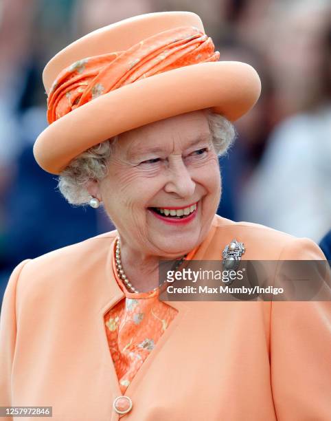Queen Elizabeth II attends The Vivari Queen's Cup Final at Guards Polo Club, Smith's Lawn on June 17, 2007 in Egham, England.