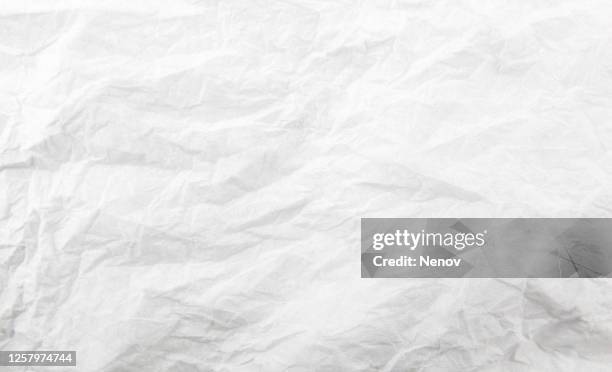 texture of crumpled white paper - ripped newspaper stock pictures, royalty-free photos & images