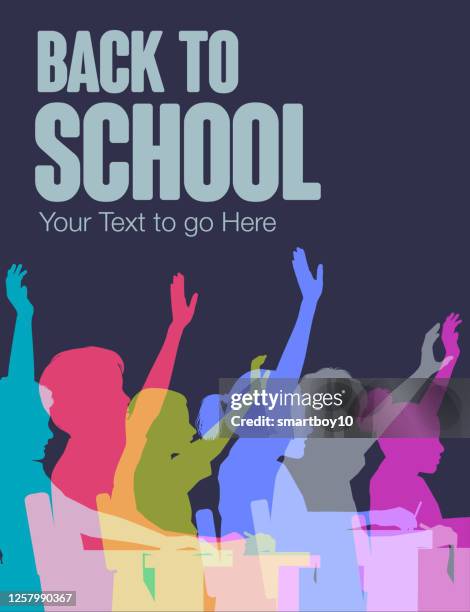 school children in classroom - high school test stock illustrations