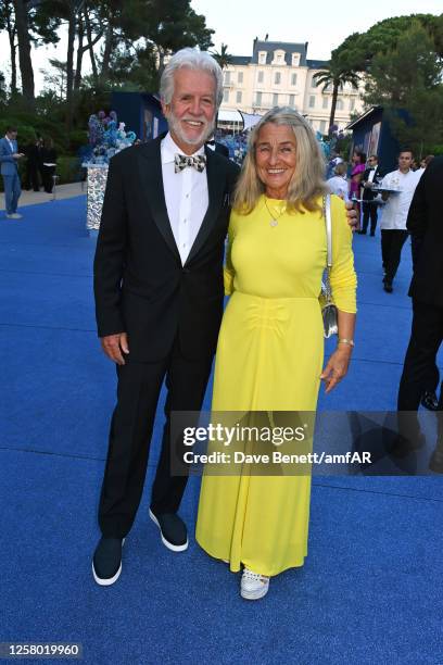 David Ward and Irmelin Indenbirken, mother of Leonardo DiCaprio, attend the amfAR Cannes Gala 2023 at Hotel du Cap-Eden-Roc on May 25, 2023 in Cap...