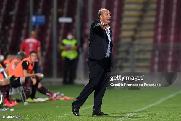 Gian Piero Ventura US Salernitana coach during the serie B match between US Salernitana and FC Empoli at Stadio Arechi on July 24, 2020 in Salerno,...