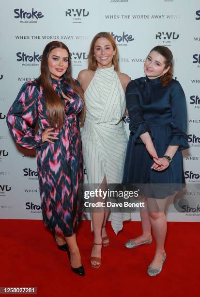 Amy Christophers, Alex Murphy and Chiara Beer attend the premiere of Stroke Association's "When The Words Away Went" at BFI Southbank on May 25, 2023...