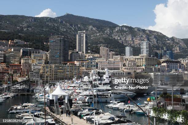 General view ahead of the Formula 1 Grand Prix of Monaco at Circuit de Monaco in Monaco on May 25, 2023.