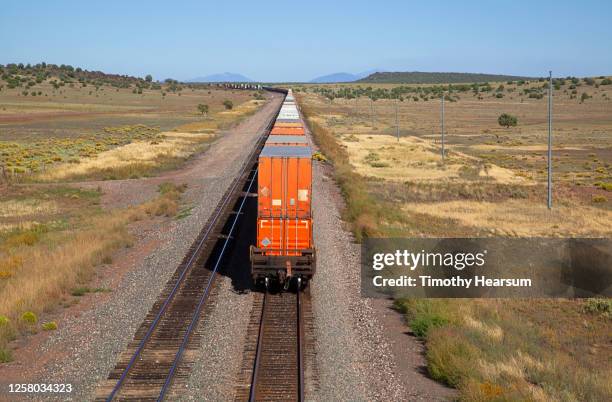 Freight Train Without Shell Freight Train Blue Sky Photos et images de collection - Getty Images