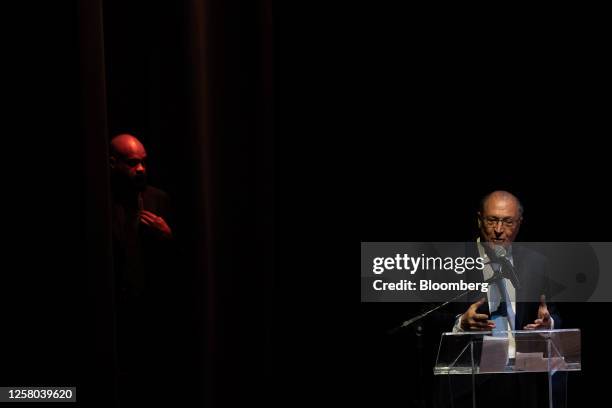 Geraldo Alckmin, Brazil's vice president, speaks during an Industry Day event hosted by Federation of Industries of the State of Sao Paulo in Sao...