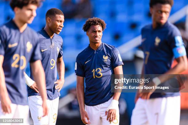 Wilson Odobert of France walks in the field during FIFA U-20 World Cup Argentina 2023 Group F match between France and Gambia at Mendoza Stadium on...