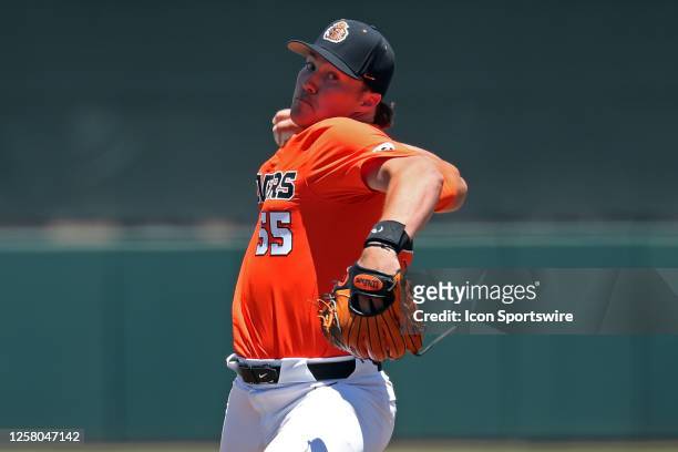 Oregon St. Utility Braden Boisvert on the mound during a Pac-12 Baseball Tournament game between the Arizona State Sun Devils and the Oregon State...