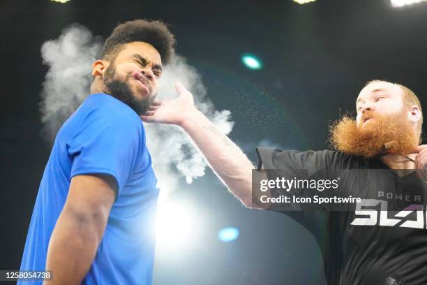Ron "Wolverine" Bata slaps Damien "The Bell" Dibbell in a 5-round bout for Power Slap 2 - Wolverine vs Bell on May 24 at UFC Apex in Las Vegas, NV.