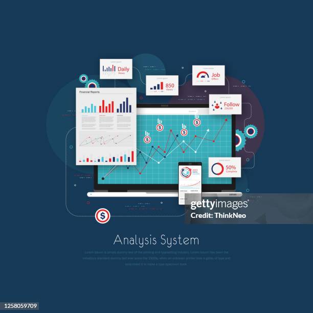 analytics and accounting stock illustration - bank statement stock illustrations