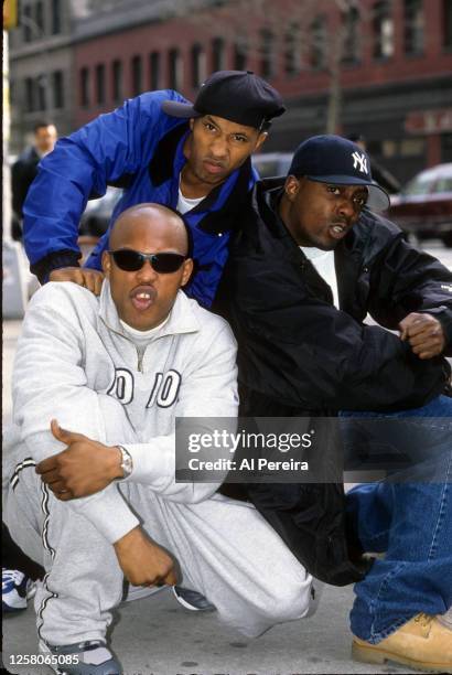 Rap Group Onyx--Sticky Fingaz , Fredro Starr and Sonny Seeza appears in a portrait taken on April 10, 1996 in New York City.