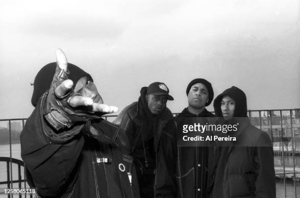 Rap Group Onyx--Sticky Fingaz , Fredro Starr , Sonny Seeza and Big DS appears in a portrait taken on October 10, 1992 in New York City.