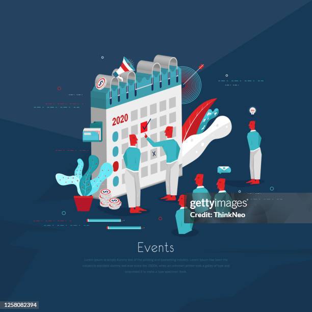 Events Flat Design Design Business People Concept For Business Planning ...