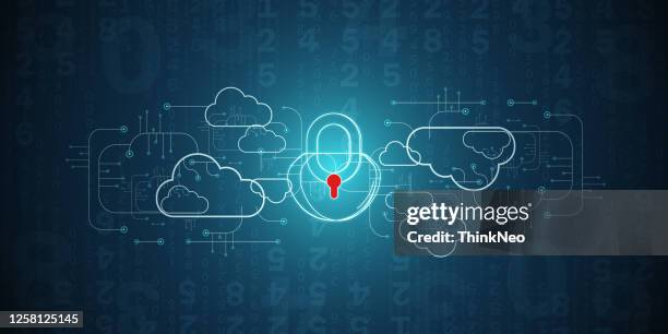 isometric digital padlock. abstract technology background. vector illustration - server administrator stock illustrations