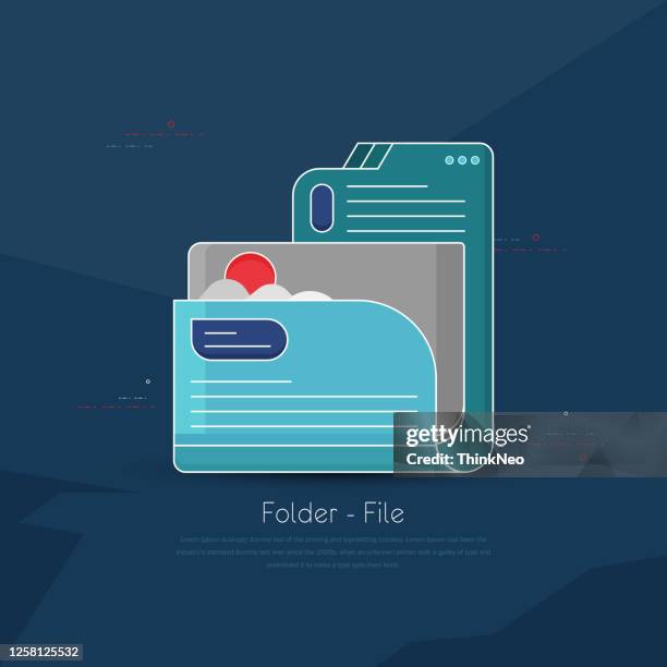 file folder flat vector icon stock illustration - document wallet stock illustrations