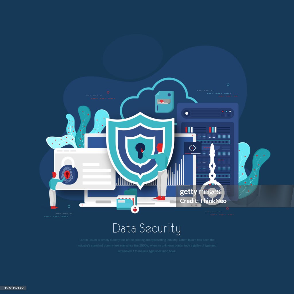 Programatic Security Images Protection Network Security And Safe Your Data Concept Web Page Design ...