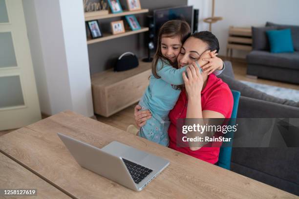 mother trying to work at home - working from home funny stock pictures, royalty-free photos & images