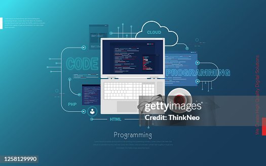 Software Web Development Programming Concept High-Res Vector Graphic ...