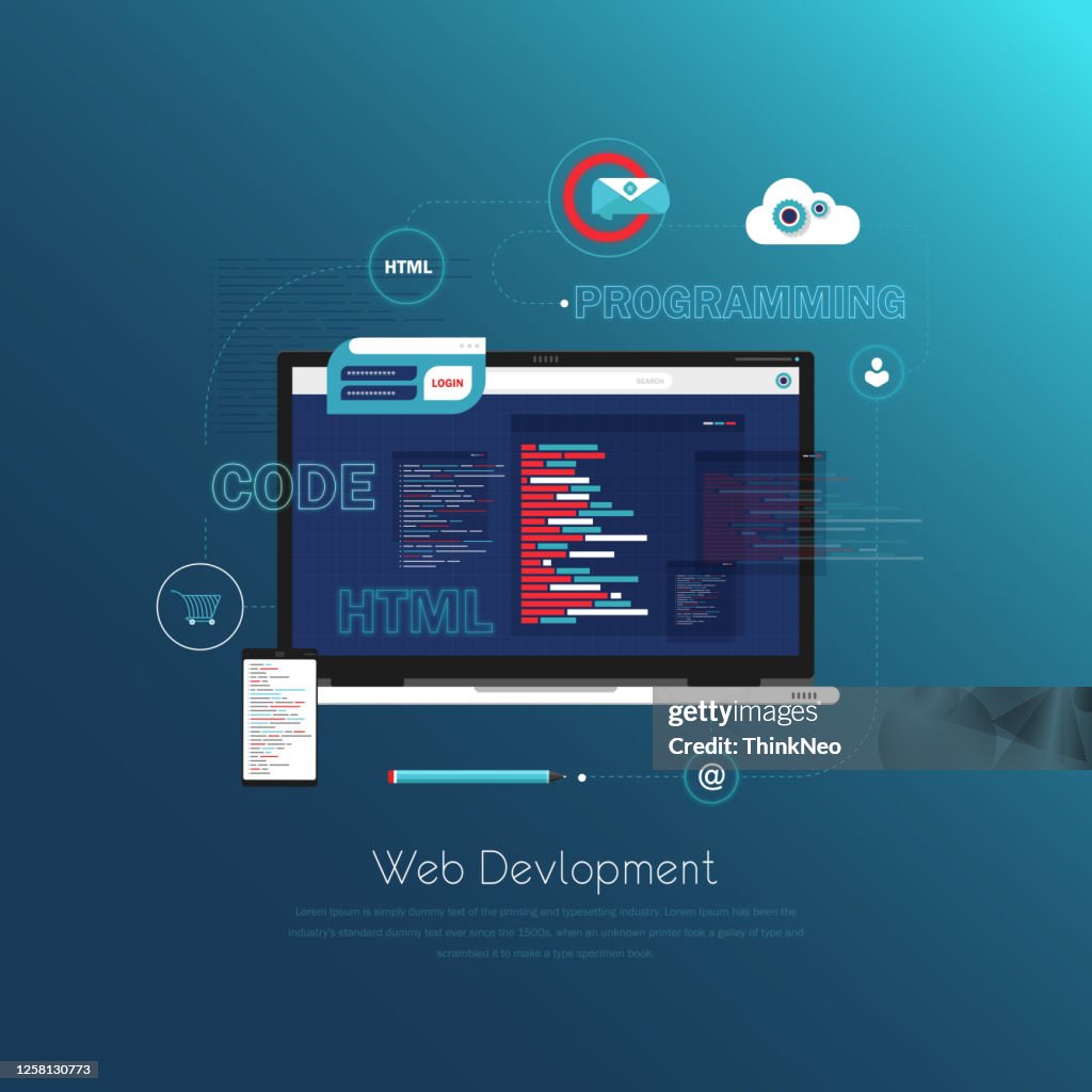 Software Web Development Programming Concept High-Res Vector Graphic ...