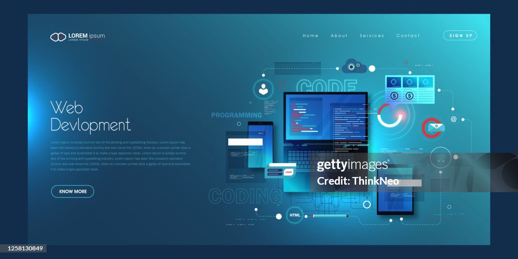 Website App Design Development Technology Software Code Programming Ui ...
