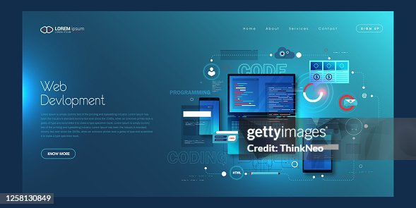 Website, app design development. Technology software, code. Programming, ui, ux concept. stock illustration Website, app design development. Technology software, code. Programming, ui, ux concept. stock illustration
