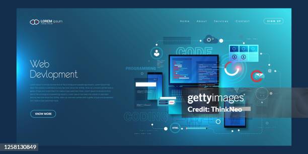 Website App Design Development Technology Software Code Programming Ui ...