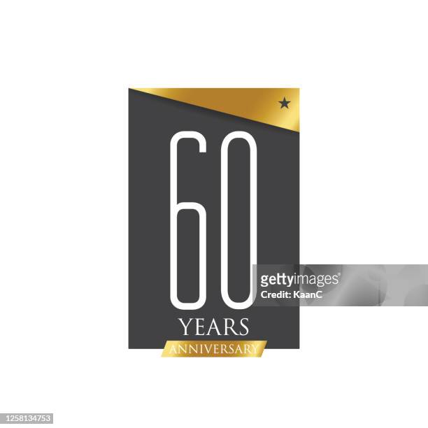 anniversary symbol template isolated, anniversary icon label, anniversary symbol stock illustration - 60th anniversary stock illustrations