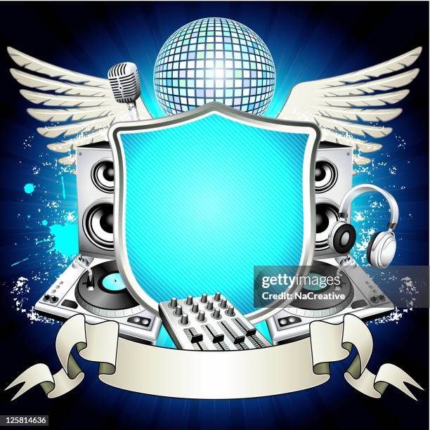 disco music illustration - deck background stock illustrations
